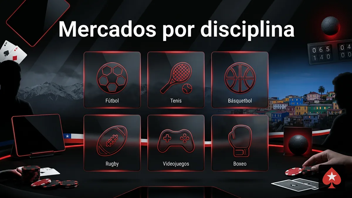Mercados y reglas por disciplina en las apuestas deportivas de PokerStars