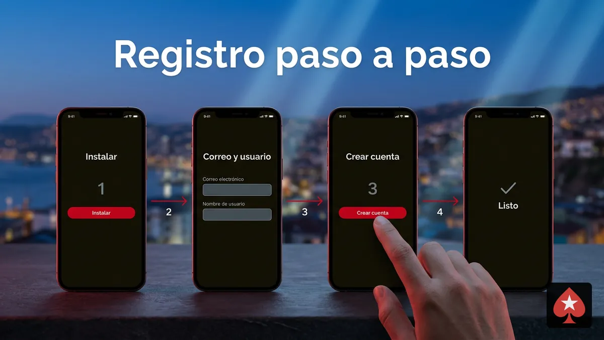 Pasos para crear una cuenta en PokerStars desde el celular