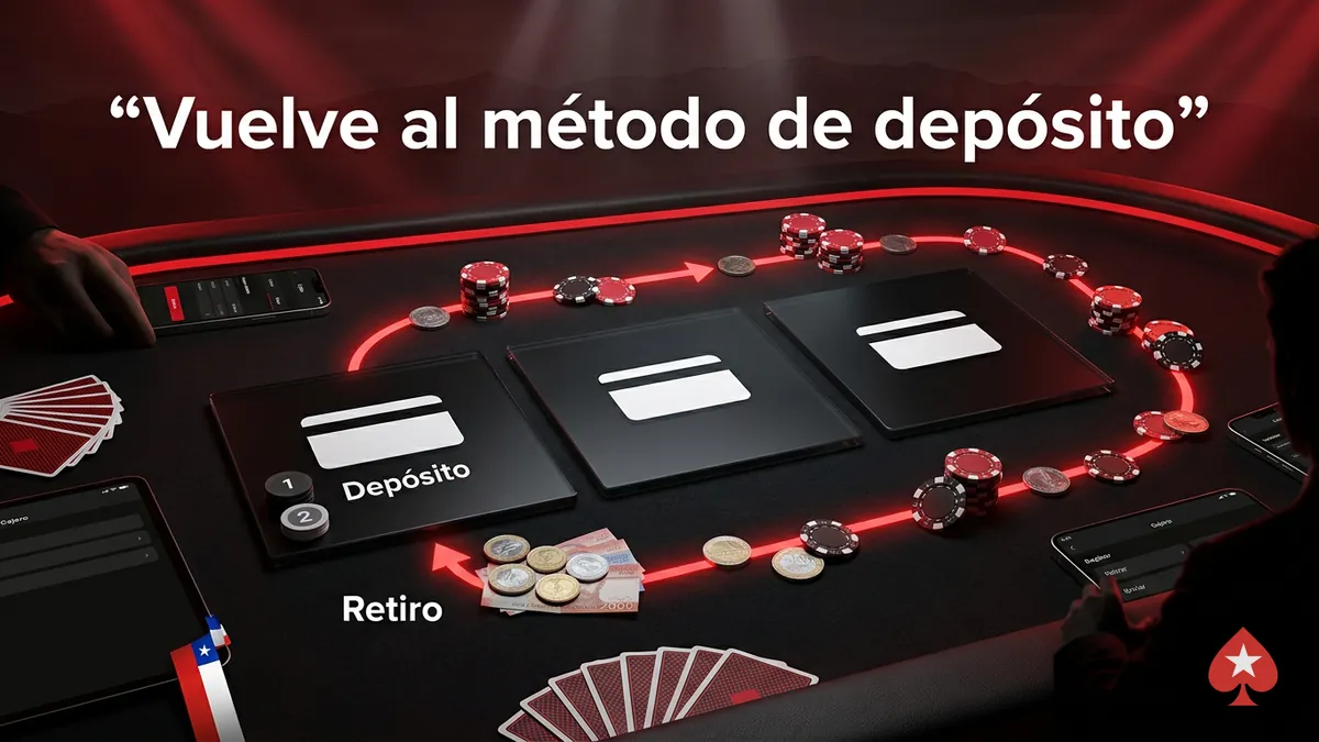Esquema del reintegro en PokerStars: el retiro vuelve primero al método con que se depositó